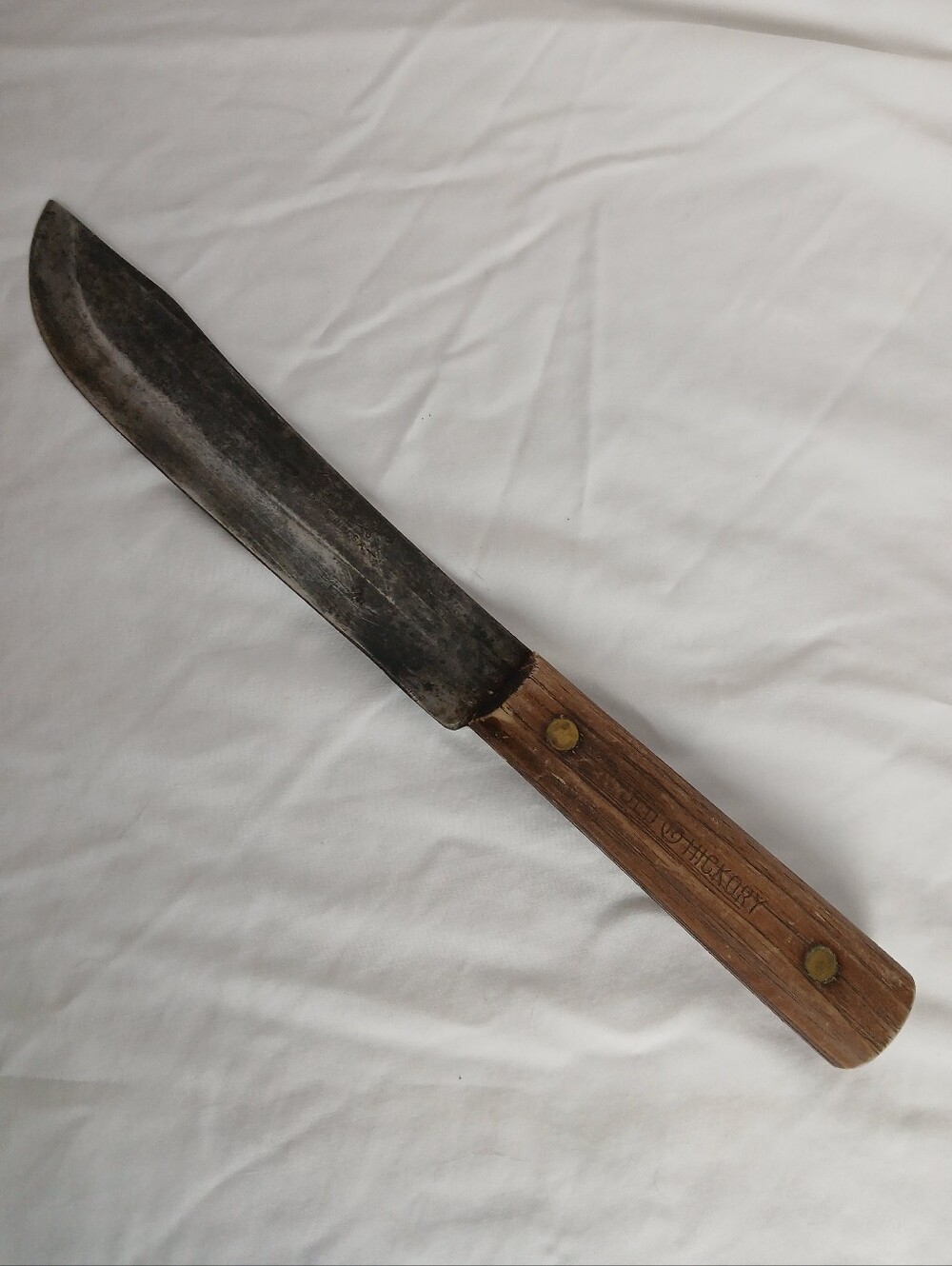 Vintage Old Hickory Ontario Knife Company  Tru-Edge 7" Kitchen Butcher Knife